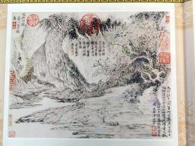 辉寿平丝绸版画册 花鸟画 精装礼品丝绸画册页珍藏册