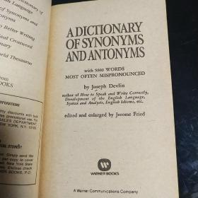 A Dictionary of Synonyms and Antonyms