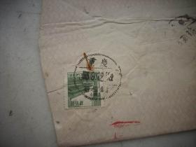 1955年“和平鸽图案“”贴普票”盖重庆石桥铺（甲）邮戳！