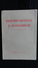 【书籍】1973年一版一印：中国共产党第十届中央委员会第一次全体会议新闻公报