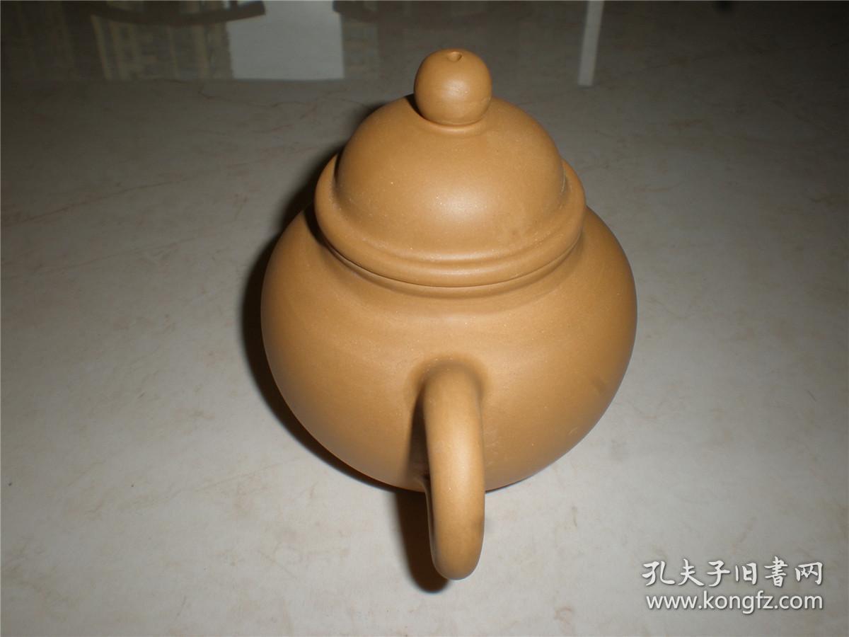 收藏老紫砂壶：汤渡宜兴陶业合作社黄泥大号缀球壶老紫砂壶