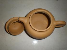 收藏老紫砂壶:汤渡宜兴陶业合作社黄泥大号缀球壶老紫砂壶