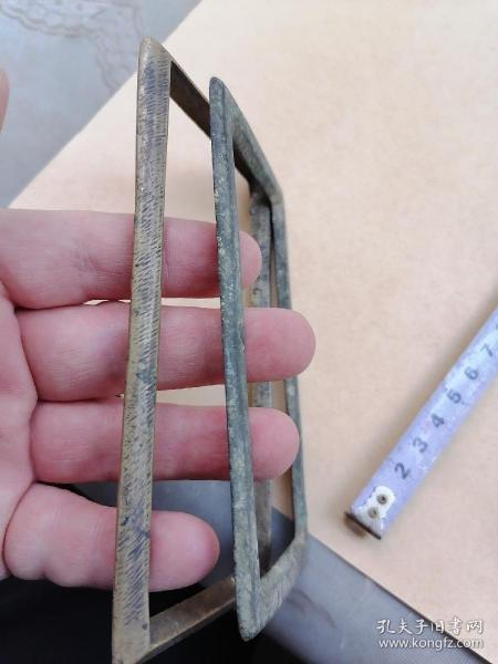 清代铜镇纸2个一一“仿圈”是旧时文人临帖练字所用的工具