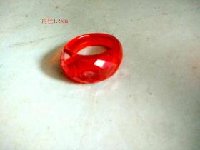 清代天然红宝戒指