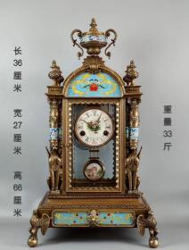 1882年欧洲回流西洋景泰蓝古董钟表，保存的很不错，非常难得，走时精准，西洋味十足，适合居家摆件wby邮费自理