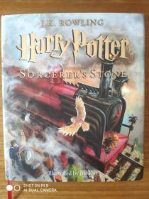 哈利波特与魔法石，Harry Potter英文彩绘，中国印刷第一版