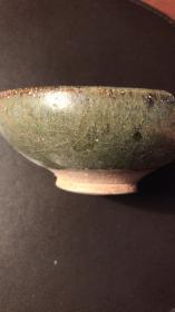 钧窑瓷片（97）---金代钧窑墨绿釉小盏瓷片（北京城区地下出土）