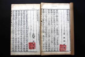 【著录善本】江西吉安  欧阳修  编  明万历二十三年（1595）北京国子监刻本《唐书艺文志》四卷  原装 2册  一套全