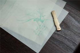 雕版印刷罗聘兰花笺每套20枚手工制作