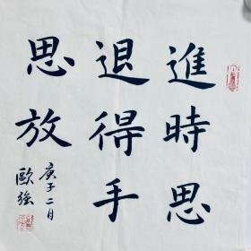 手写书法作品  进时思退得手思放 35cm