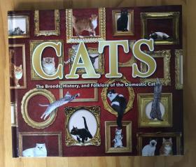 Cat's 世界名猫鉴赏 家养猫的历史与故事 自然科普类书 精装超大 英语学习英文版