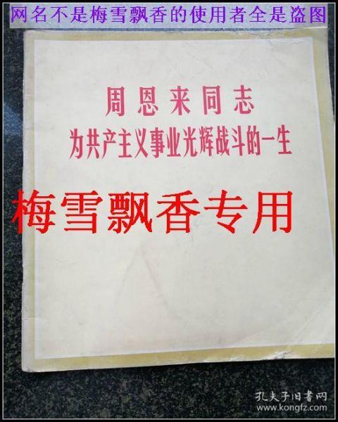 周恩来同志为共产主义事业战斗的一生大型历史画册-内大量珍贵图片 人民美术