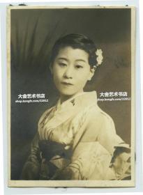 民国时期和服日本女子肖像老照片