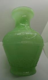 五六十花瓶年代出口创汇绿琉璃瓶