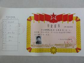 1973年南京市中学毕业证书（铁道部浦厂中学 徐国钱 安徽来安人）