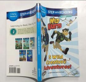 英文原版兰登英语经典分级读物第二阶 Step into reading level 2 5 Wild Creature Adventures! 5个故事合集美国野外冒险故事绘本