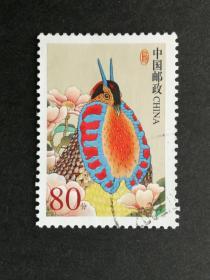 普通邮票普31中国鸟80分黄腹角雉信销近上品