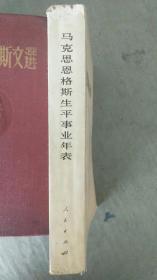 马克思生平事业年表