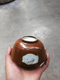 民国紫金开窗碗