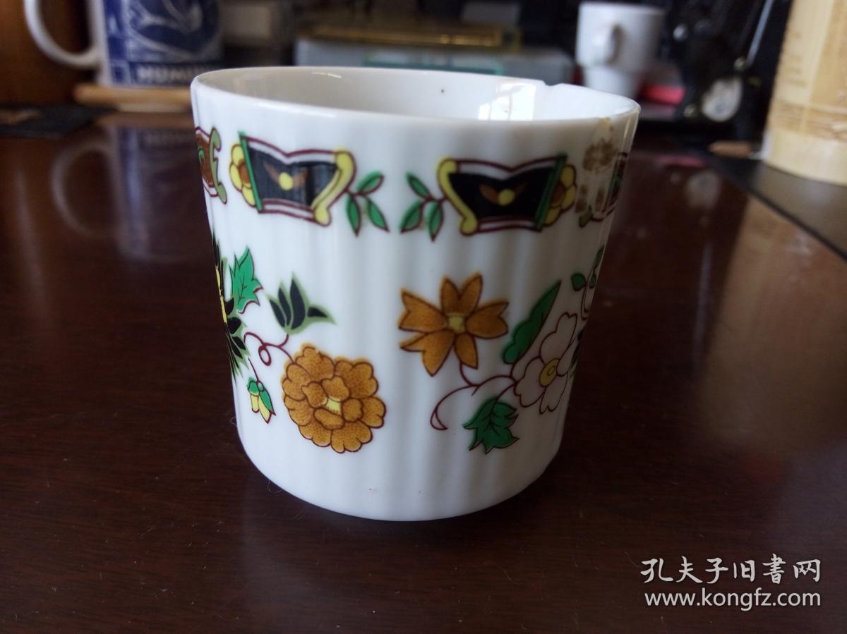 中国锦州（1980年代 塔标） 小杯、酒盅、茶杯——描金花饰 （漂亮&稀有&少见）