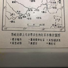 苏皖北部上元古界古生物化石采集位置图