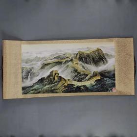 横付巍峨长城山水画