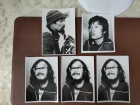 老照片：探险者或者环保主义者---杨欣和他的队友     黑白照片       共5张合售      黑白照片箱00033