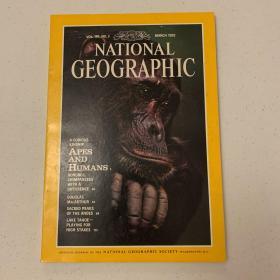 (从美国发货)National Geographic 美国国家地理1992年3月猩猩和人类的血缘关系，倭黑猩猩和黑猩猩，麦克阿瑟，安第斯山脉，太浩湖