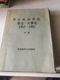华东政法学院校志、大事记1952---1987
初稿（4册）