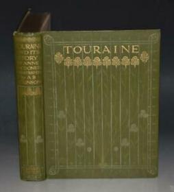 1900 年Touraine & its Story 绘本《都兰故事》初版本 金碧辉煌超级大开本 50张名家精美彩图 品佳