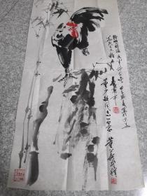 书画家董义民50X100cm  镜片 保真