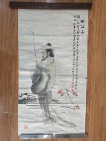 著名画家中国美协会员石川(朱德馨)先生人物画《吟梅图》