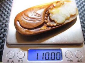 精品   正宗新疆 玉龙河  枣红皮  籽料   石中玉  独籽 俏色巧雕 达摩  大挂件  把件