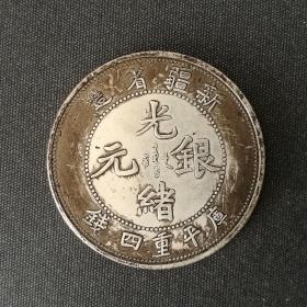 10200号    新疆省造光绪元宝库平重四钱银币（五角）