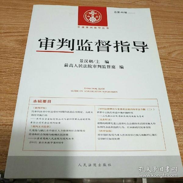 中国审判指导丛书：审判监督指导（2013.4总第46辑）