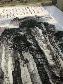 张大千 赤壁图79*197.6仿宣纸复制品