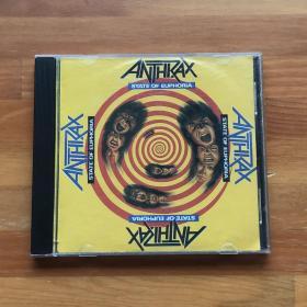 摇滚乐：Anthrax重金属乐队CD专辑State of Euphoria