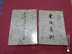 书法艺术，中国书法史图录简编  两册