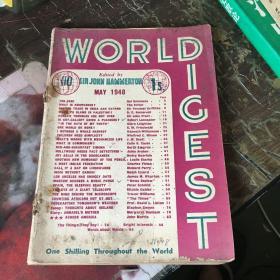 (孔网首见 民国原版英文杂志) world digest (1948年)