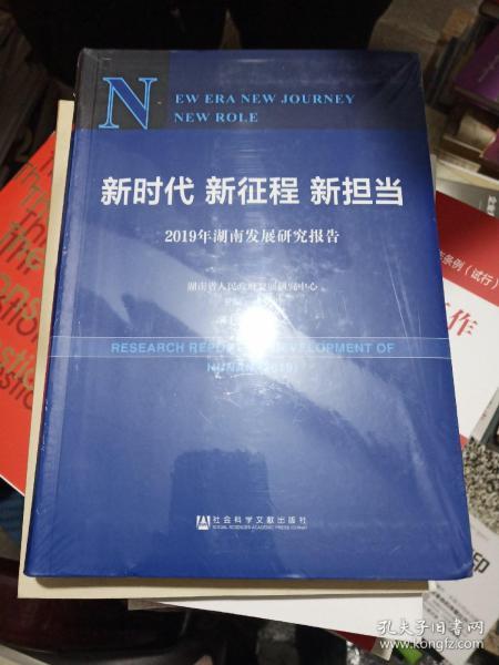 新时代新征程新担当——2019年湖南发展研究报告