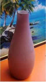 欧式透明玻璃豆沙式花瓶 经典老货 绝版物品 怀旧收藏19.5×7cm