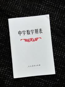 八九十年代中学数学用表