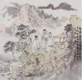 终身保真     孙培增 58*58cm，2幅打包出 孙培增，号抱璞，山东诸城人，现为中国画学会理事，中国美术家协会会员，中国工笔画学会会员，中国画学会（美国）理事，中央国家机关美术家协会理事，中央民族大学东方文化研究院教授，国家民族画院创研部主任刘大为工作室助教。