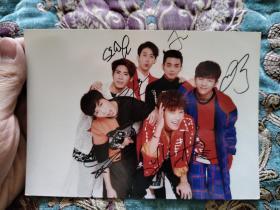 【签名照】韩国男子偶像团体N-SONIC 六人共同签名照