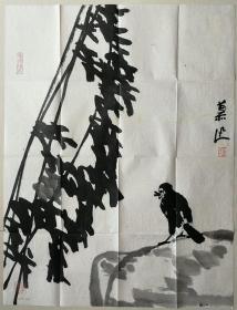 原湖北省美协副主席，省水墨画院院长，著名当代文人画家鲁慕迅国画