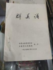 1985年永新县委员会编《群英谱》 一册  16开