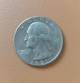 1981年美国25美分硬币