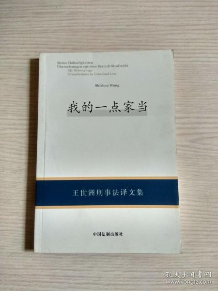 我的一点家当:王世洲刑事法译文集:translations in criminal law