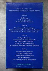 尼古拉·库萨著作集  Philosophisch-theologische Werke: 4 Bde. - Nikolaus von Kues