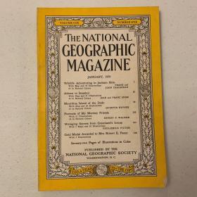 从美国发货 national geography美国国家地理1956年1月 b杰克逊霍尔，雅典到伊斯坦布尔，毛里求斯（渡渡鸟），灵长类